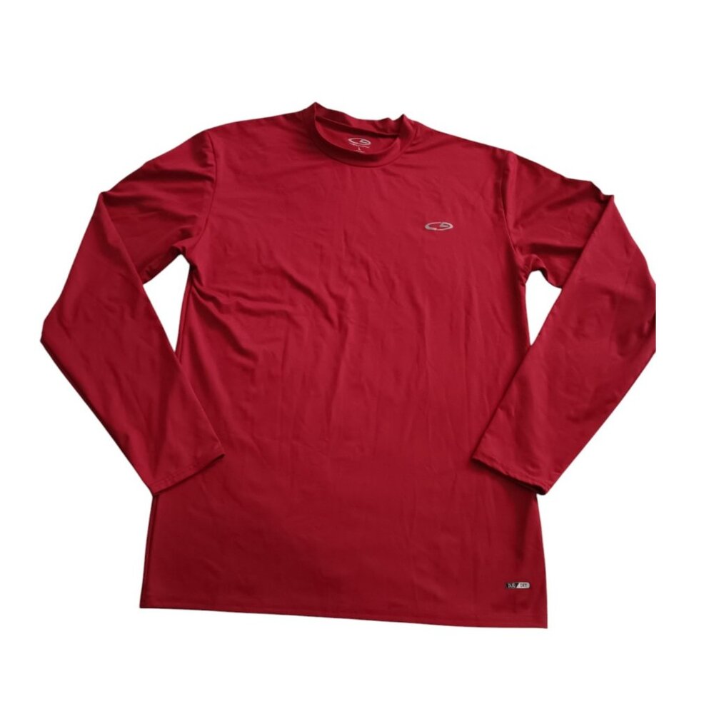 Womens Champion Duo Dry  Red Long Sleeve Activewear Exercise Workout Top Size L